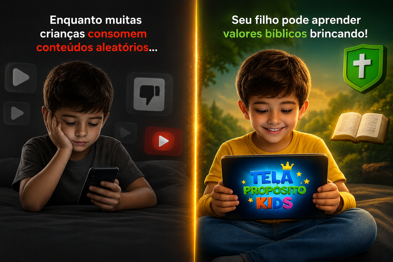 Contraste: Conteúdo aleatório vs Propósito